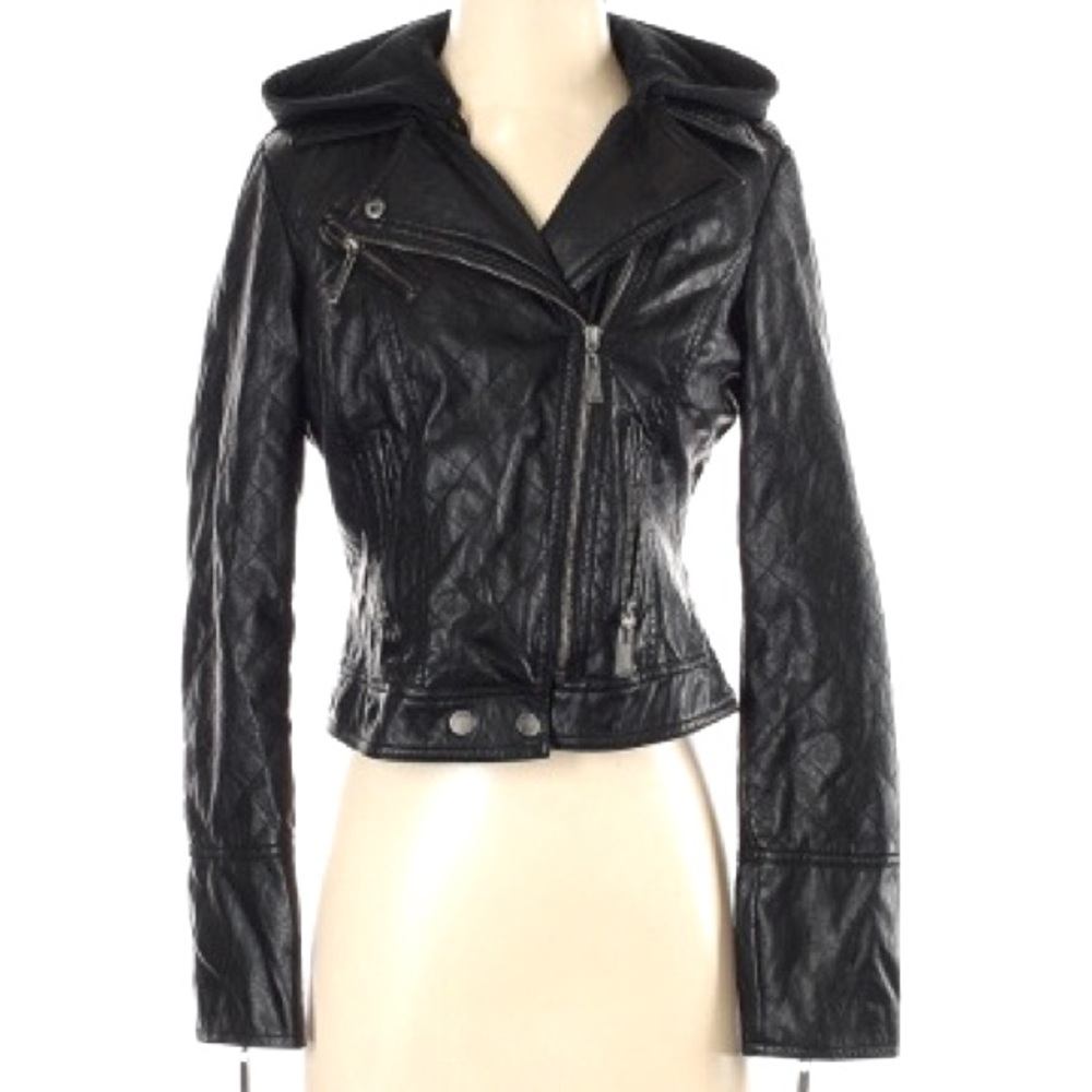 Faux Leather Moto Jacket